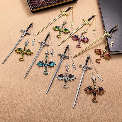 🐉 Your Name on a Fantasy Dragon Sword Bookmark!