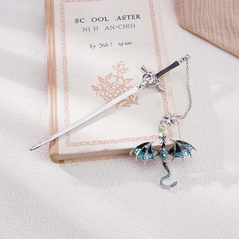 🐉 Your Name on a Fantasy Dragon Sword Bookmark!